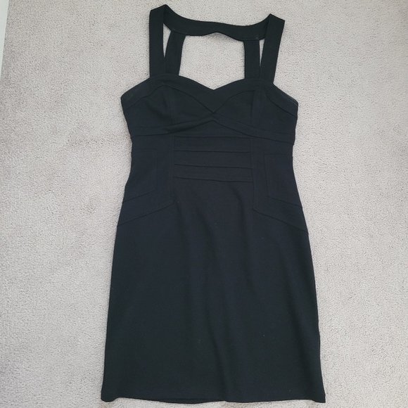 RAMPAGE BLACK MINI DRESS CONTOUR SIZE LARGE - Picture 1 of 3